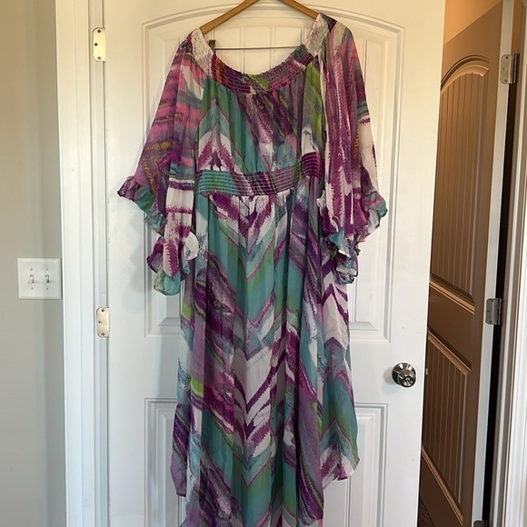 Ashley Stewart Watercolor Duster Cardigan  size 18-20 - Picture 8 of 9